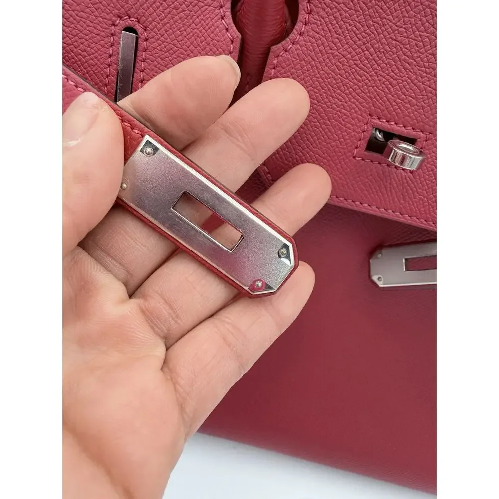 Hermes Birkin 30 Vibrant Red Epsom Palladium PHW Stamp X 2016